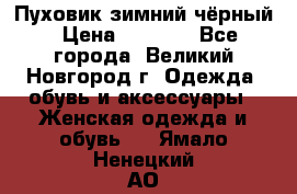 Пуховик зимний чёрный › Цена ­ 2 500 - Все города, Великий Новгород г. Одежда, обувь и аксессуары » Женская одежда и обувь   . Ямало-Ненецкий АО